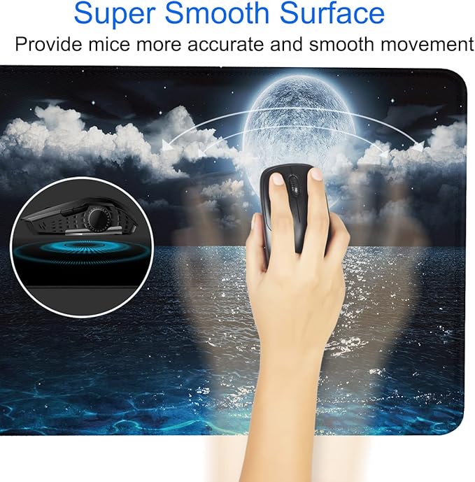 Naukay Large Mouse Pad, 31.5x15.7 inch Large Extended Computer Keyboard Mouse - Image 3