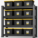 tote storage rack, garage shelving heavy-duty storage bin, main product view