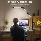led desk lamp with clamp & flexible arm shown in use