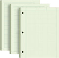 Engineering Paper 8.5 x 11, 3 Pack Engineering Notebook, 5x5 Quad Ruled by Aidunmis