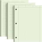 Engineering Paper 8.5 x 11, 3 Pack Engineering Notebook, 5x5 Quad Ruled by Aidunmis