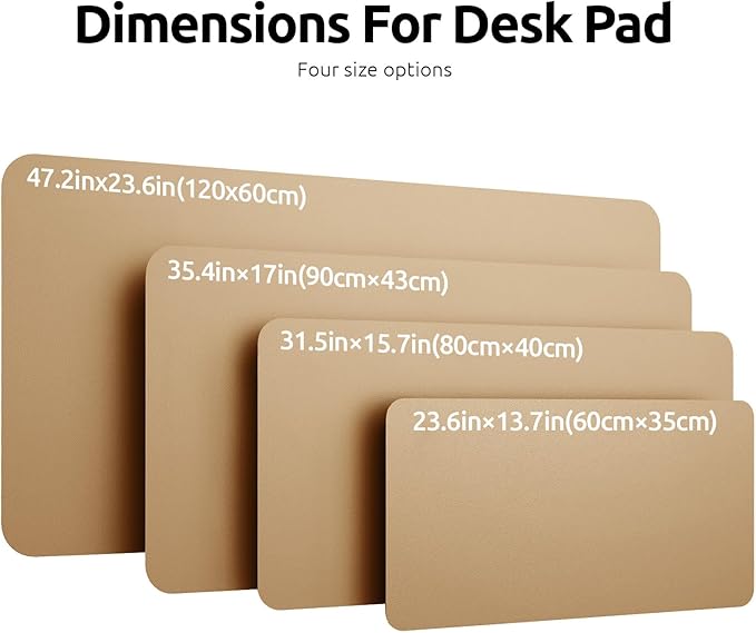 YSAGi Leather Desk Protector, Office Mat, Large Mouse Mat, Non-Slip PU Leather - Image 8