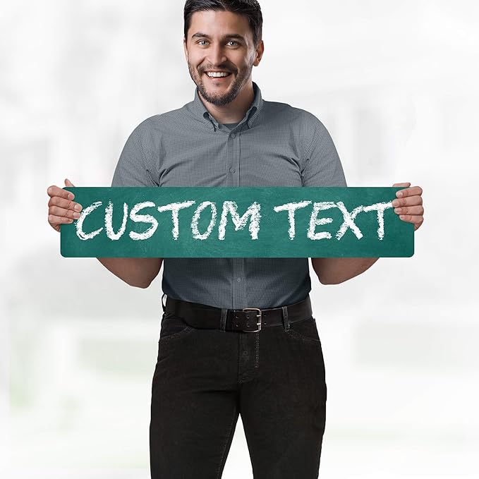 Custom Sign, Custom Street Sign, 11 Font Colors, 13 Font Styles, 4 Hole Options - Image 2