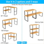 Golener Countertop Organizer Corner Shelf, 2-Tier Adjustable Stackable Corner - Image 8