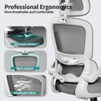 tralt office chair ergonomic desk chair with lumbar, side view