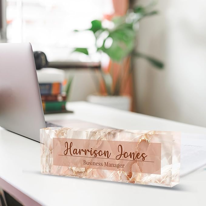 Personalized Name Plate for Desk, Custom Desk Name Plate, Acrylic Name Plate - Image 4