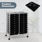 Happygrill 20-Drawer Organizer Cart Tools, Mobile Utility Storage Cart - Image 3