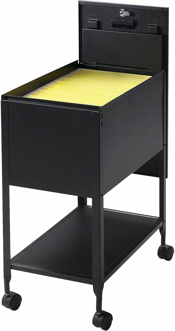 Lorell Standard Lock Mobile File Black 28.35" x 16.54" x 6.50" - Image 3