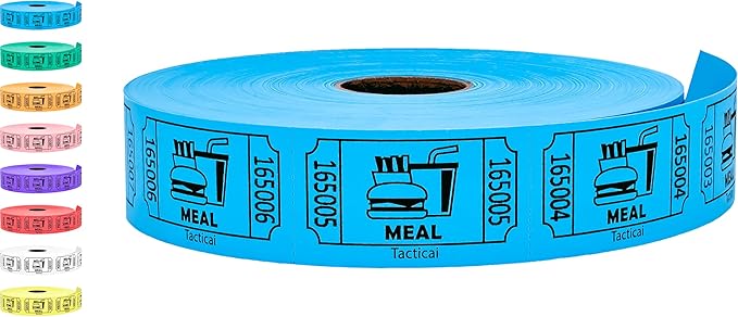 Tacticai 1000 Raffle Tickets, Single Roll, Ticket by Tacticai
