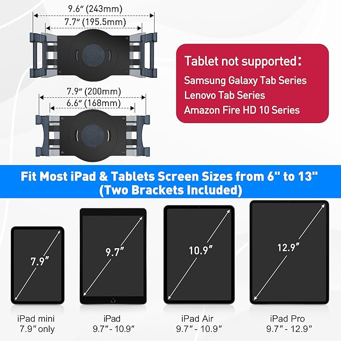AboveTEK Retail Kiosk iPad Stand, 360° Rotating Commercial POS Tablet Stand - Image 3