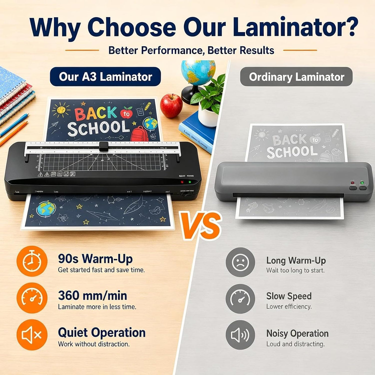 Laminator, A3 Laminator Machine with Built-in Trimmer