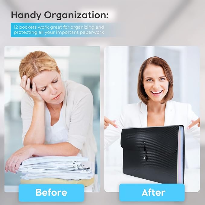 Accordion File Organizer, Expanding File Folder - Image 6
