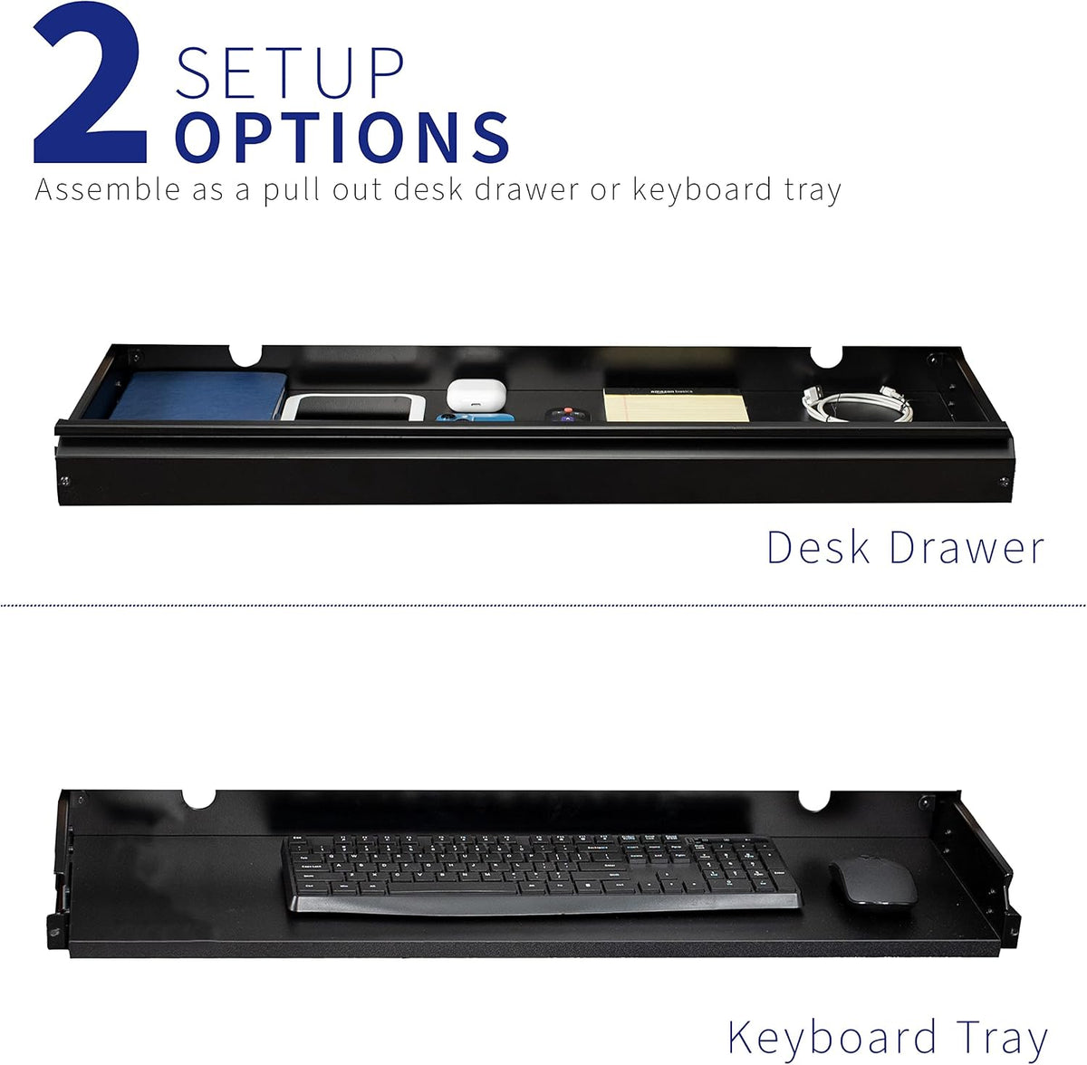 VIVO Under Desk 33 x 9 in Slide Out Storage Drawer