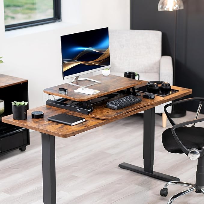 VIVO 28 inch Desk Converter, K Series, Height Adjustable Sit to Stand Riser - Image 8