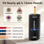 AFMAT Electric Pencil Sharpener, Fully Automatic Pencil Sharpener, Auto in & Out - Image 5
