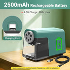 AFMAT 6-Hole Pencil Sharpener for Classroom, Cordless & Rechargeable, Heavy - Image 6