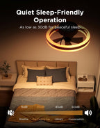govee ceiling fan with lights, 20'' rgbic fandelier on a desk or shelf