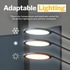 vari led studio lamp – white, side view
