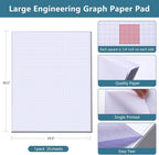 zmybcpack 25 Sheets 24"x36" Large Engineering Graph Paper Pad - Image 2