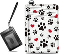 BWEGRHE Small Travel Wallets, Cute Dog Paw Prints Slim Minimalist Front Pocket by BWEGRHE