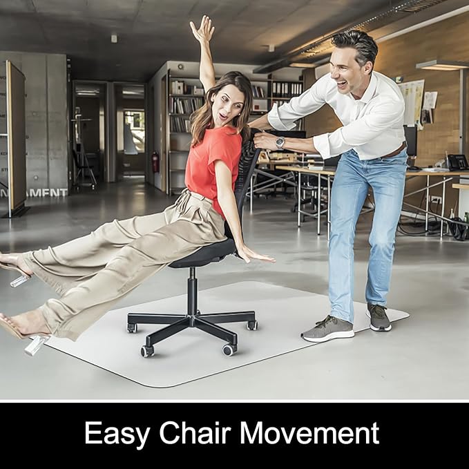 Kuyal Chair Mat for Hardwood Floor, 46 x 46 inches Rectangle Desk Durable - Image 5
