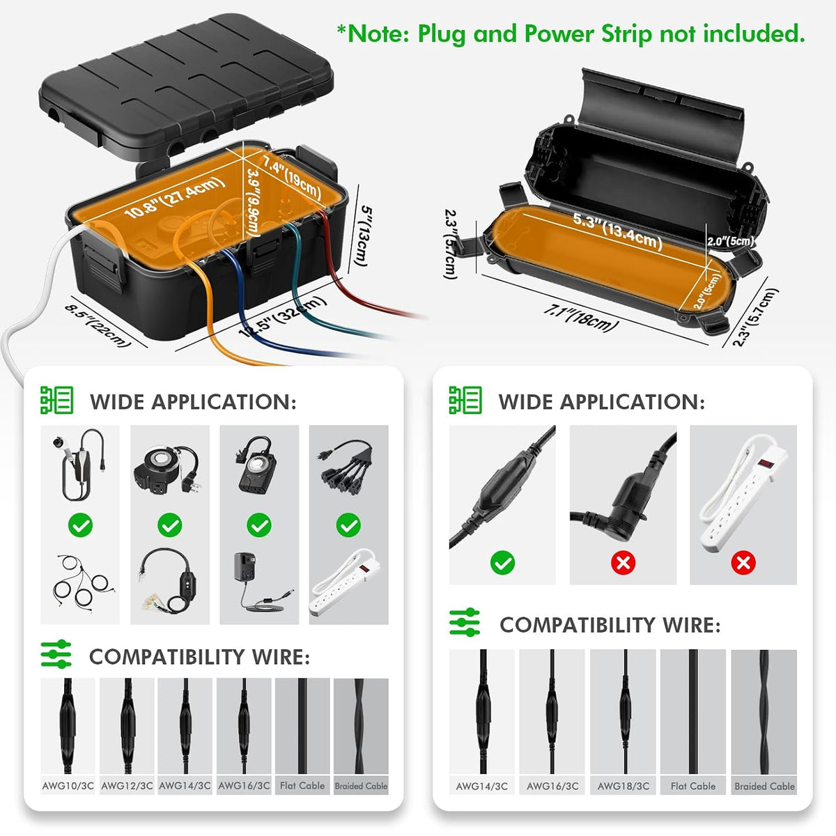 [5 Piece] RESTMO Outdoor Electrical Box Set（1 x Extra Large + 4 x Small）