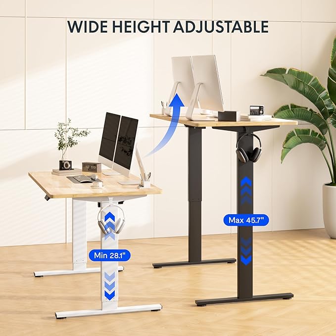 FLEXISPOT EN1 One-Piece Solid Wooden Standing Desk 55 x 24 Inches Height - Image 9
