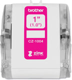 Brother Genuine CZ-1004 Continuous Length 1” (1.0”) 25 mm Wide x 16.4 ft. (5 m) Long Label Roll Featuring Zink Zero Ink Technology