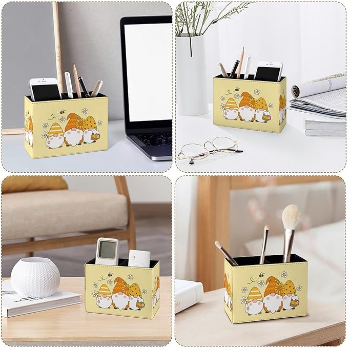 Famame Cute Sunflower Bee Gnomes Pencil Holder - Image 3
