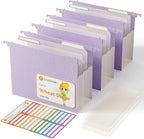 Extra Capacity Hanging File Folders, 4.72" Reinforced Wheat Straw Expanding by EcoStash