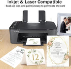 50 Pack White Cardstock 8.5 x 11 White Paper, Goefun 65lb Card Stock Printer - Image 3