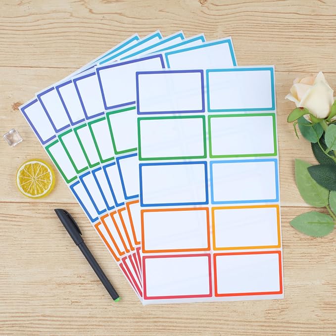 Utron 500Pcs Name Labels, 3.5x2.25 inch Blank Nametags, Sticky Name Tags - Image 5
