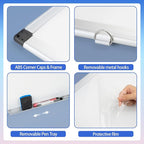 Grtard 18" x 12" White Board Dry Erase, Magnetic Dry Erase Boards, Hanging - Image 6
