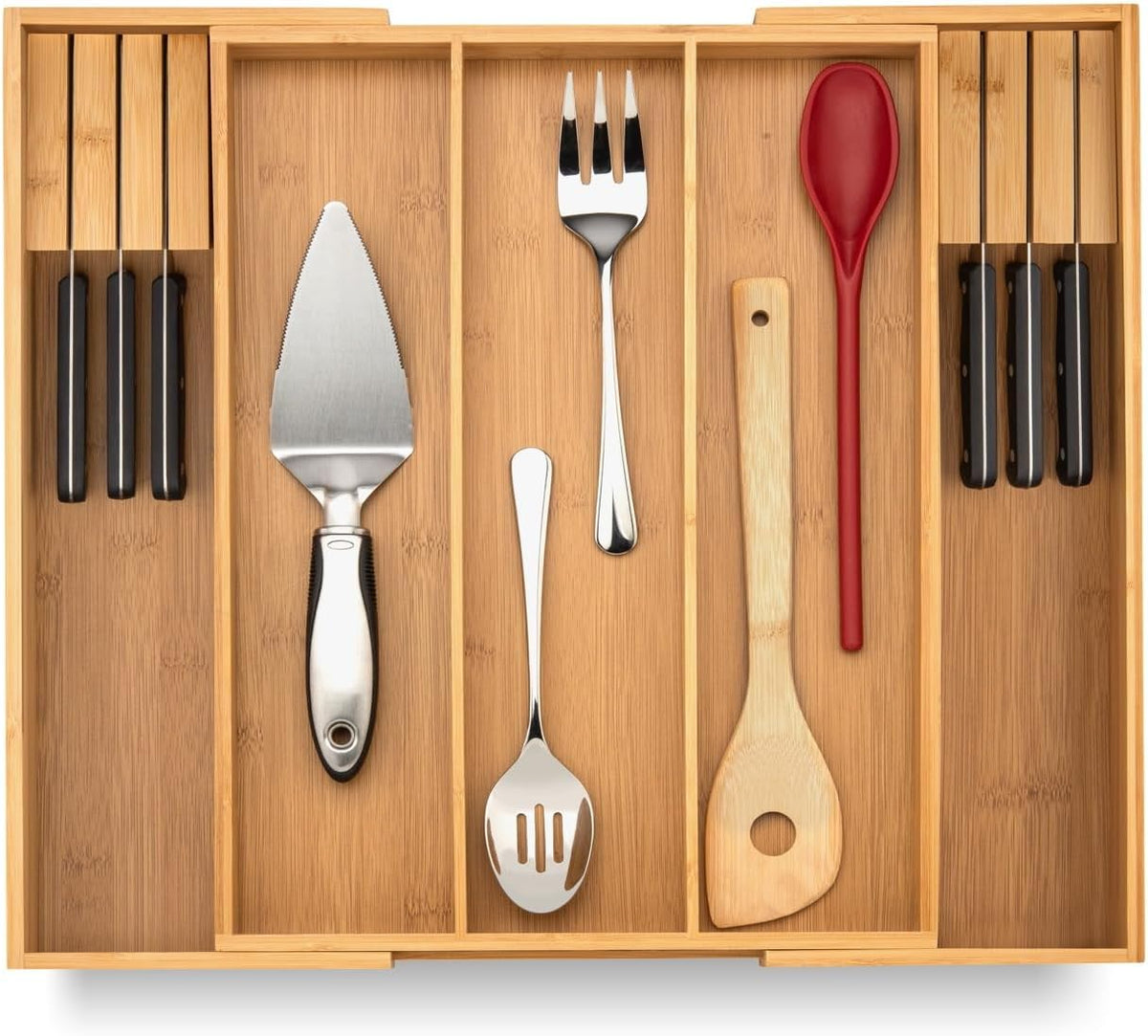 Purawood Kitchen Drawer Organizer
