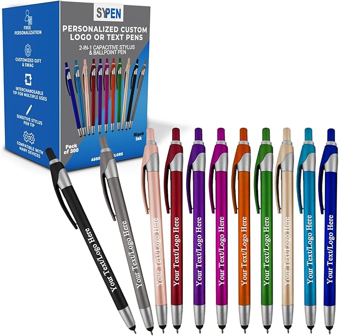 Personalized With your Custom Logo or Text Pens-Pack of 300- - Image 2