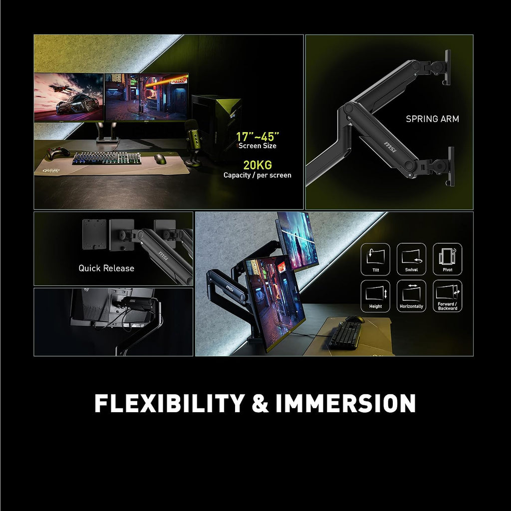 msi mag mt201d - premium heavy duty dual, close-up detail