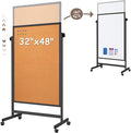 Double Sided Cork Board White Board, 32 x 48 inches Large Cork Board by Commitedtocreatingpersonalizedproducts