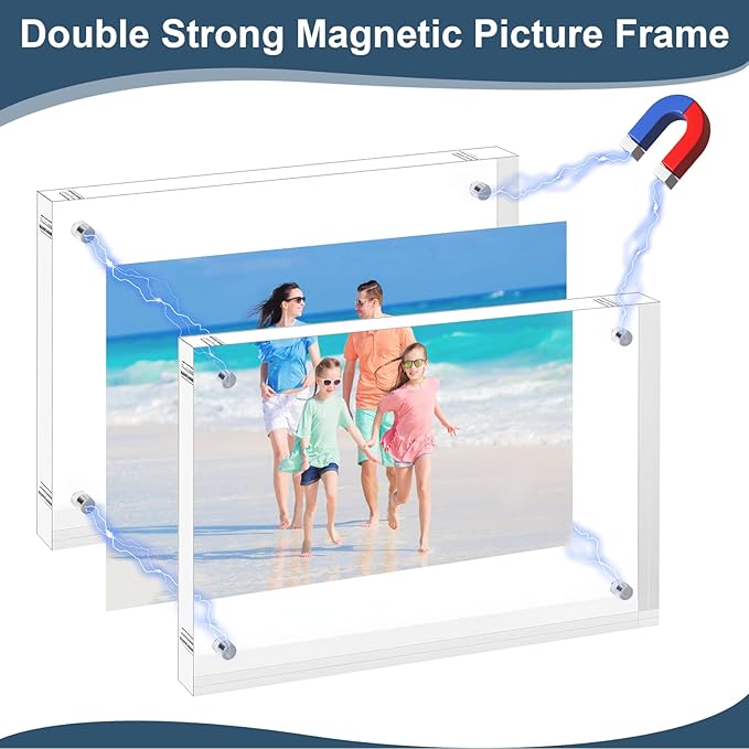 XINANDE 5x7 Acrylic Picture Frames 1 Pack, 10+10MM Premium Acrylic Photo Frame - Image 5