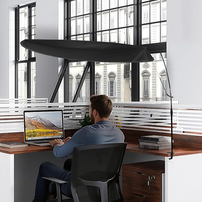 Adjustable Office Cubicle & Desk Shade – 43" Extra-Large Oval Design - Image 2