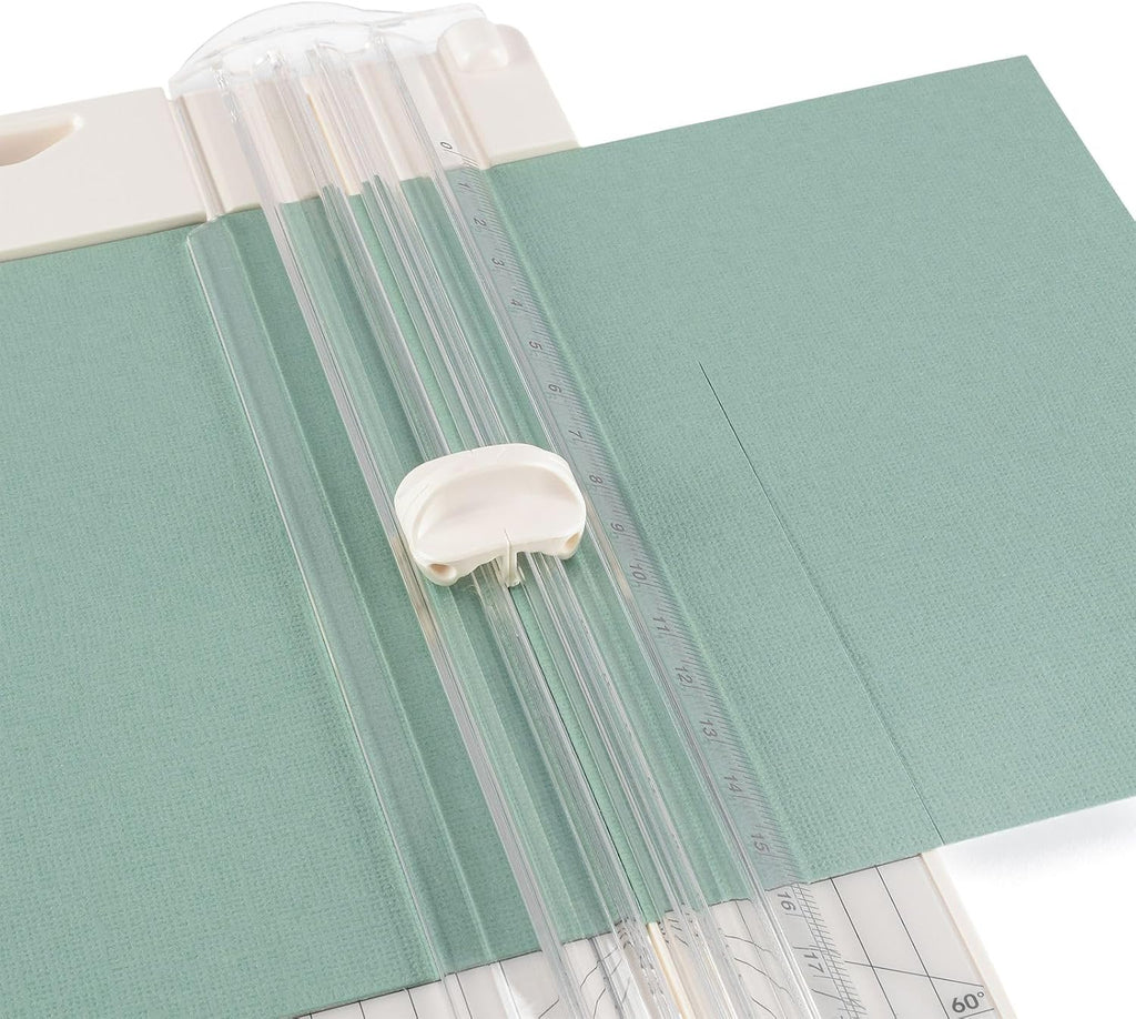 Vaessen Creative Trimmer + Scoring Board 4.5" for Scrapbooking, Cardmaking and Other Paper Crafts, White, 11,4 x 30,5 cm