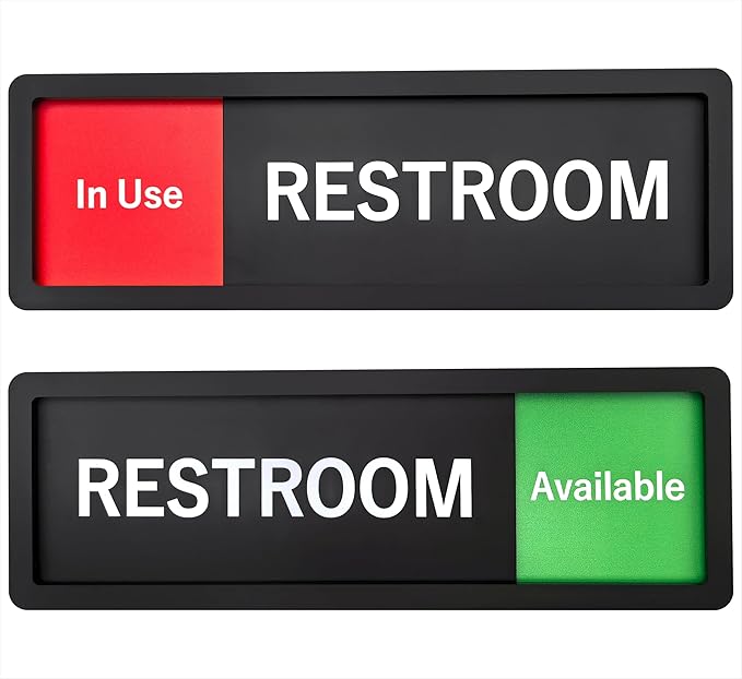 Restroom Sign – In Use/Available Slide Switch Sign ，Premium Durable Acrylic - Image 7