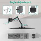 WALI Single Monitor Mount, Single Monitor Arm Desk Mount, Desk Monitors Stand - Image 6