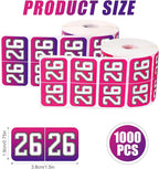 1000pcs 2026 Year Stickers, 3/4x1-1/2 Inch 26 Year Colored Self-Adhesive - Image 2