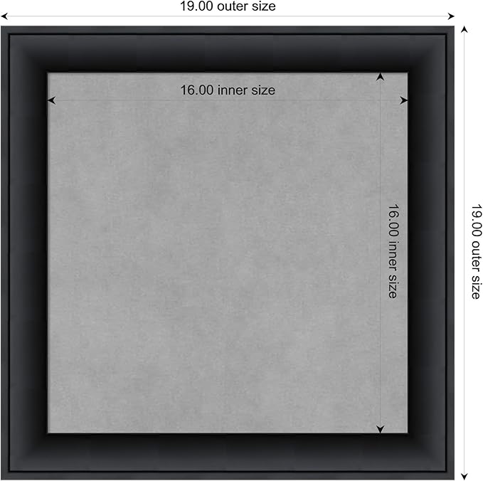 Amanti Art Black Framed Magnetic Board 19x19 Small Vision Board - Image 3