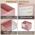 Marbrasse Desk Organizer with 3 Drawer, Desk Organizers and Accessories with 4 - Image 6