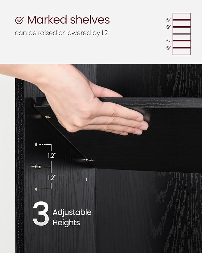 VASAGLE Set of 2 Bookshelves, 23.6 Inches Wide, 6-Tier Open Bookcases - Image 7