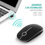 VssoPlor Wireless Mouse, 2.4G Slim Portable Computer Laptop Mouse - Image 3