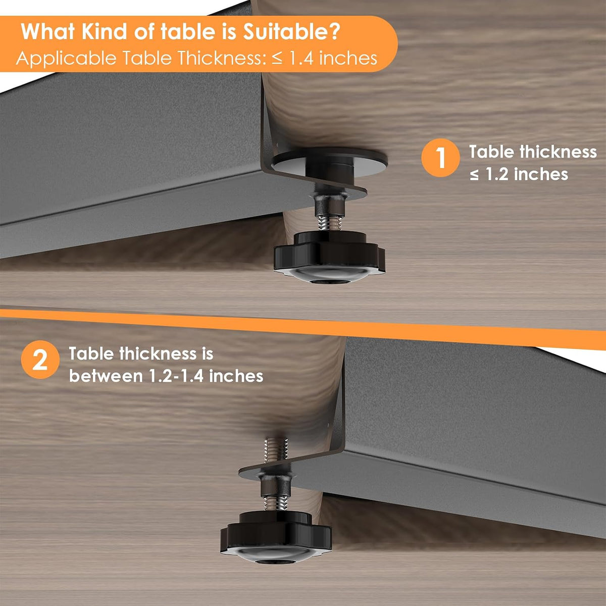 17 inch Clamp-on Corner Desk Connector Sleeve Plate, L Desk Platform Extender...