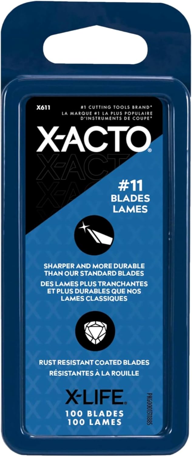 X-ACTO Knife Blades, # 11 Blades, Classic Fine Point, Pack Of 100 - Sharp, Du...