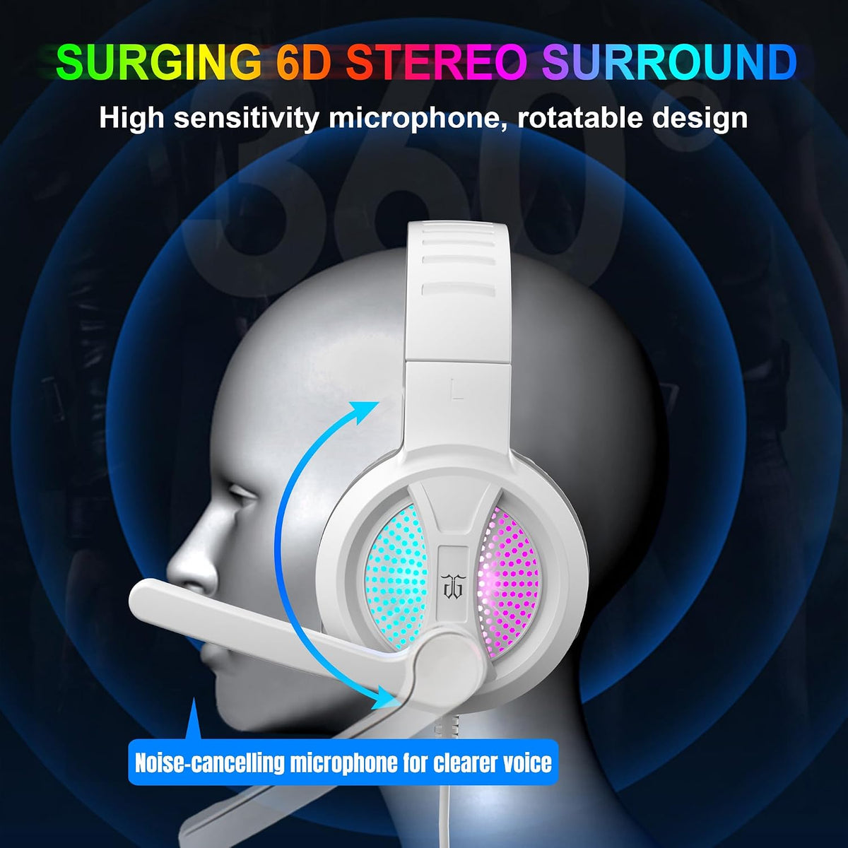 DGG Gaming Keyboard and Mouse, Headphones, Mouse pad Combo for PC Gamers